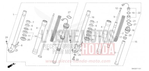 FOURCHETTE AVANT (2) CRF1100A4M de 2021